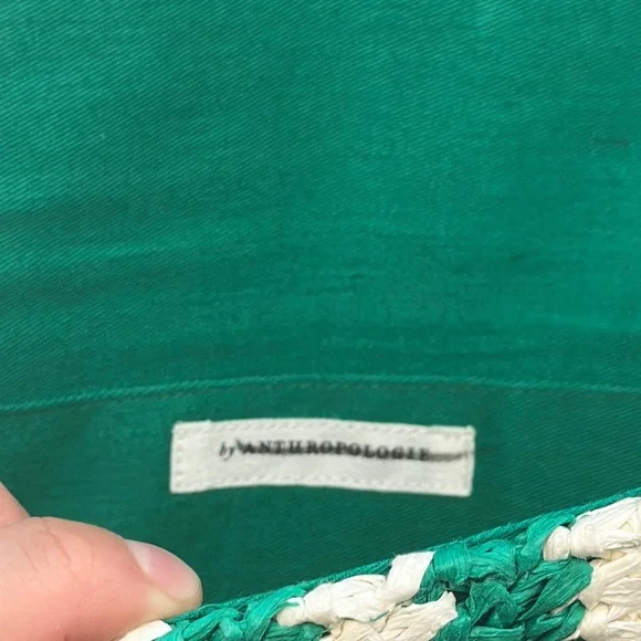 Anthropologie Striped Raffia Shoulder Bag - Picture 11 of 14